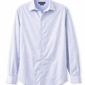 Report Collection Light Blue Performance Stretch Slim Fit Office Dress Shirt